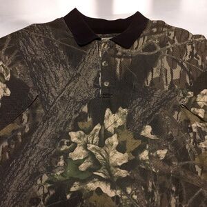 Vintage 90’s Camo Polo Large Pocket Shirt